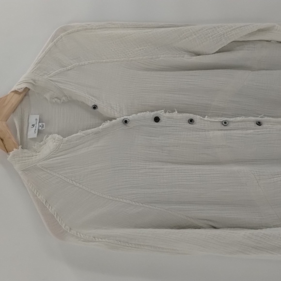 URBAN DAIZY Ud oversized gauze button front cotton w pockets size medium - Picture 3 of 10